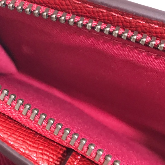 Coach Metallic Medium Corner Zip Wallet Hot Pink - Picture 7 of 7